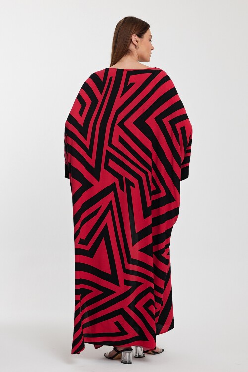 1015 Kadın Desenli Alt&Üst Kaftan Takım