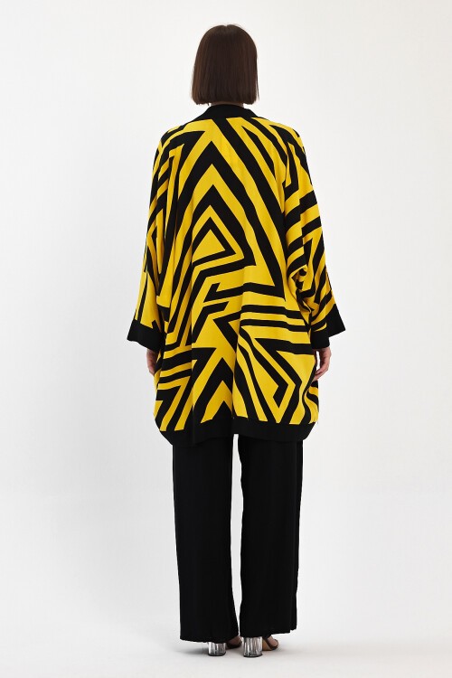 1061 Kadın Desenli Bel Lastikli Cepli Alt&Üst Takım