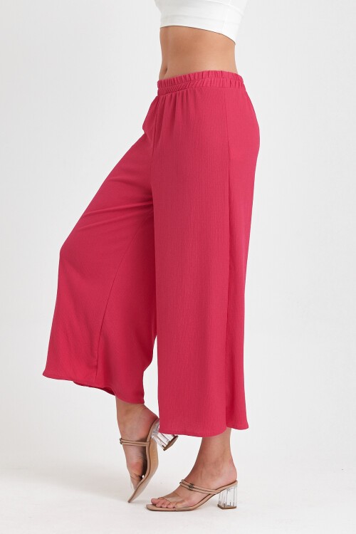 913 Fuşya Otantik Nakış Püskül Detay Bürümcük Pantolon