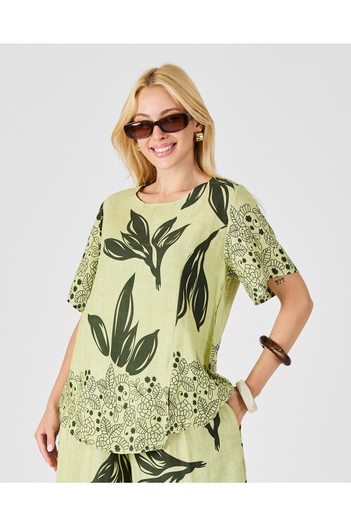 V201 Kadın Yuvarlak Yaka Cepli Bel Lastikli Alt Üst Takım