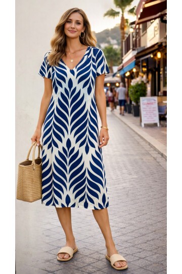 V4 Kısa Kollu Ekonomik Elbise