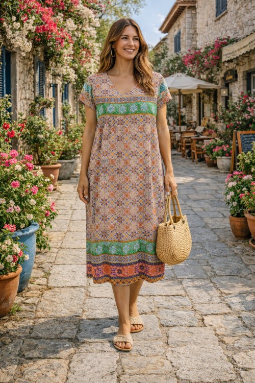 T-80 Kısa Kol Ekonomik Elbise