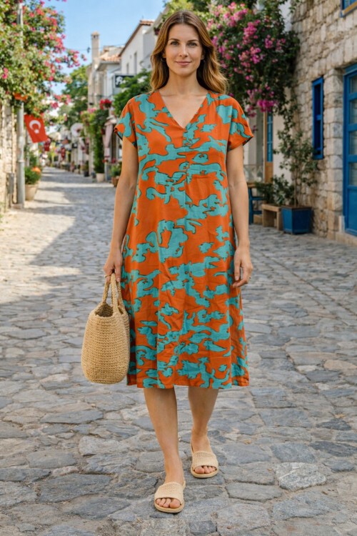 T-80 Kısa Kol Ekonomik Elbise