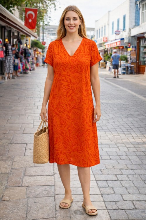 V4 Kısa Kollu Ekonomik Elbise