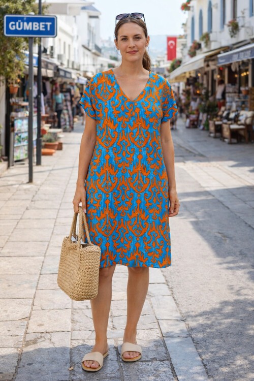 V4 Kısa Kollu Ekonomik Elbise