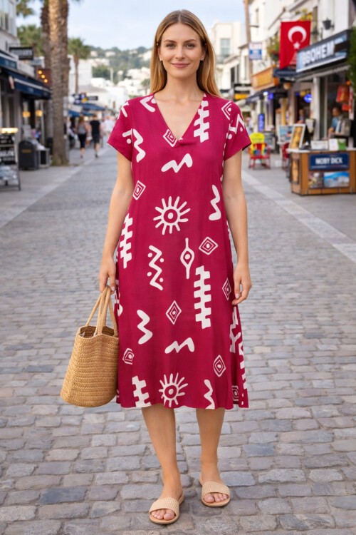 V4 Kısa Kollu Ekonomik Elbise