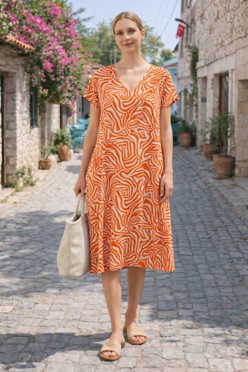 T-80 Kısa Kol Ekonomik Elbise