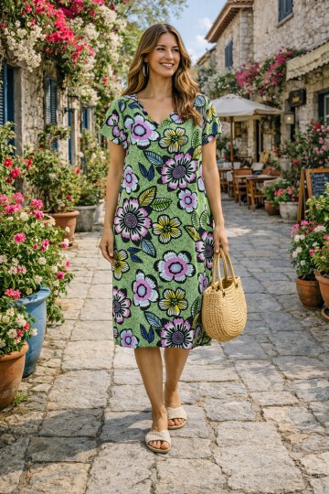 T-80 Kısa Kol Ekonomik Elbise