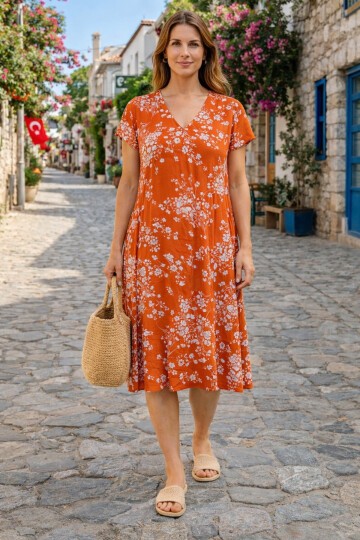 T-80 Kısa Kol Ekonomik Elbise