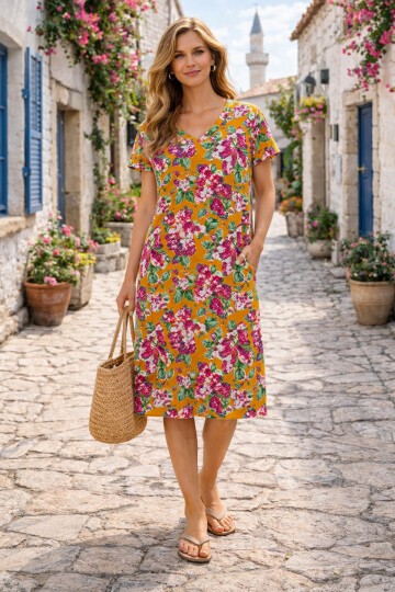 T-80 Kısa Kol Ekonomik Elbise