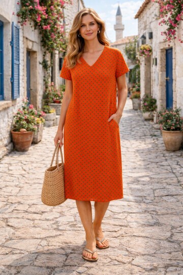 T-80 Kısa Kol Ekonomik Elbise