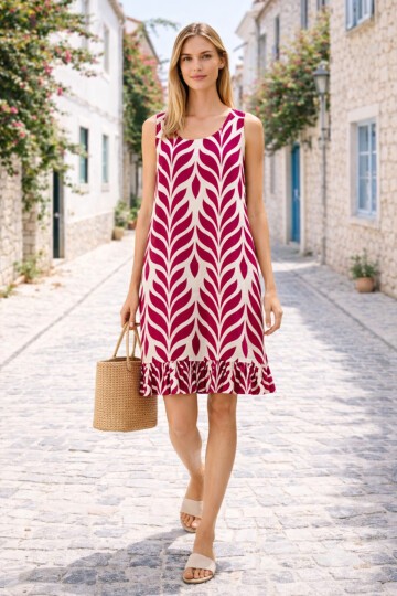 V12 Kadın Askılı Eteği Fırfırlı Elbise