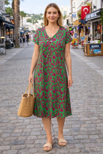 V4 Kısa Kollu Ekonomik Elbise