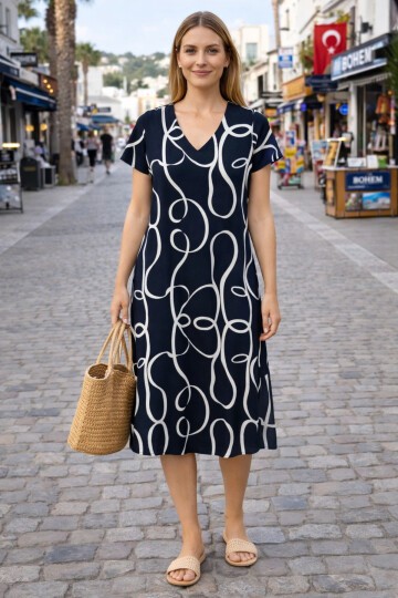 V4 Kısa Kollu Ekonomik Elbise