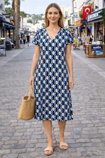 V4 Kısa Kollu Ekonomik Elbise